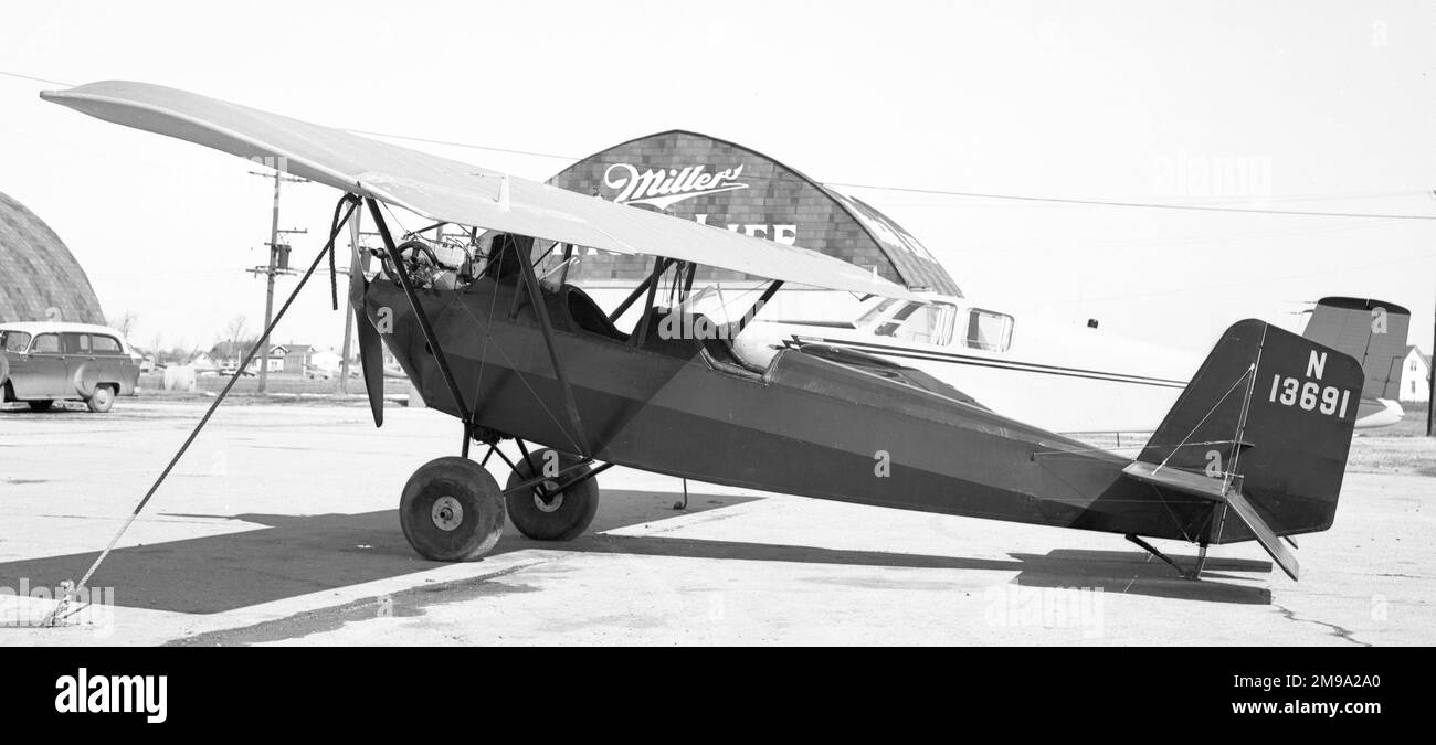Pietenpol Air Camper N13691. Built in 1931, the current registration expires on 31 October 2020. Stock Photo