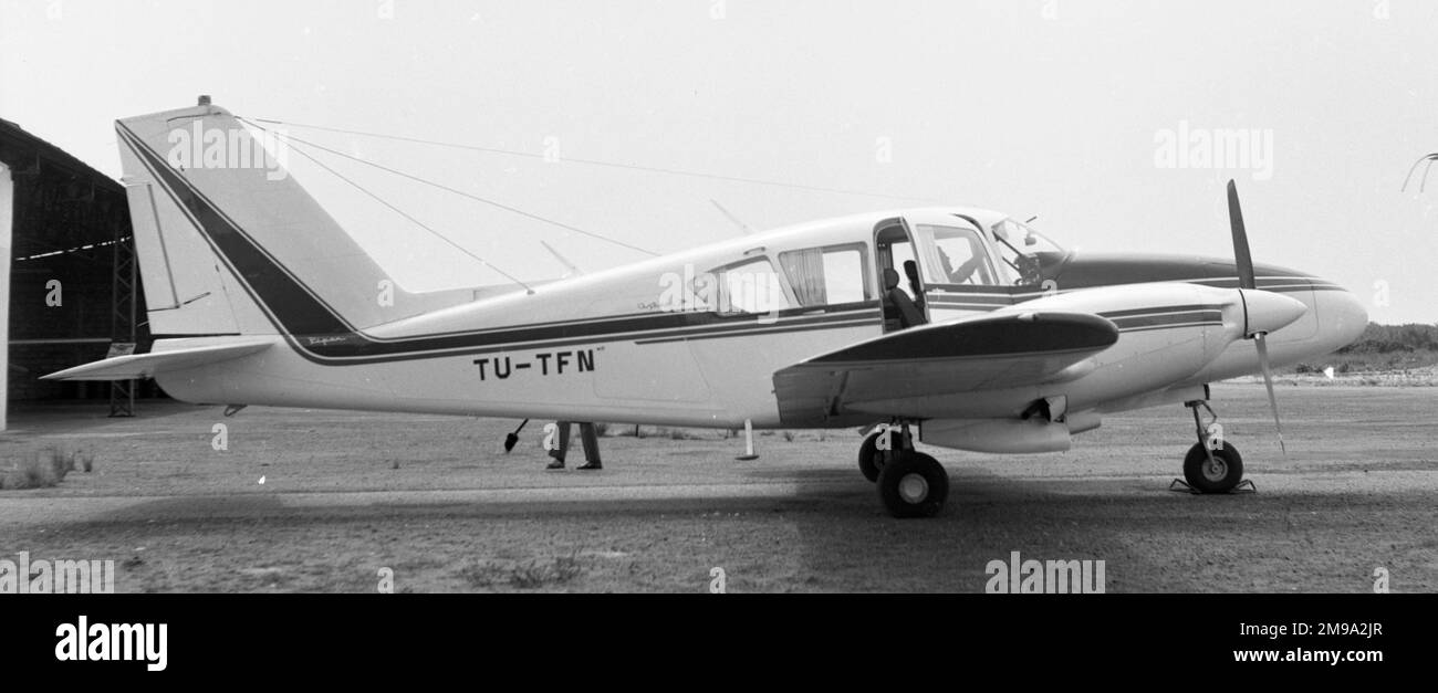 Piper PA-23 Aztec TU-TFJ at Abidjan in Ivory Coast Stock Photo