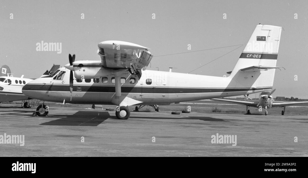 de Havilland Canada DHC-6 Twin Otter series 1 CF-OEG (msn 4), of the Ontario Provincial Air Service. The fourth prototype / pre-production aircraft, sold to OPAS once released by de Havilland Canada. Stock Photo