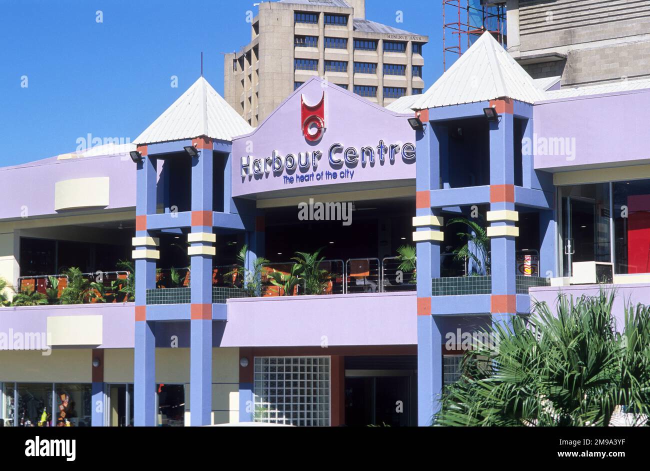 Fiji, Suva, Harbour Centre shopping Mall main entrance Stock Photo Alamy
