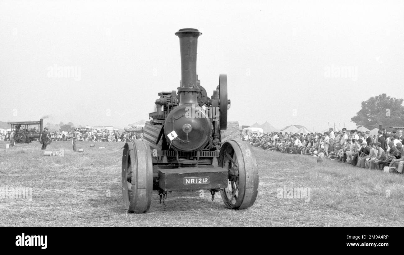 Fowler Ploughing Engine, regn. NR 1212, number 1641. Built in 1871 by John Fowler & Co. in Leeds, powered by an 12 Nhp single cylinder steam engine. One of a Left Hand / Right Hand pair with NR1213 number 1642. Stock Photo