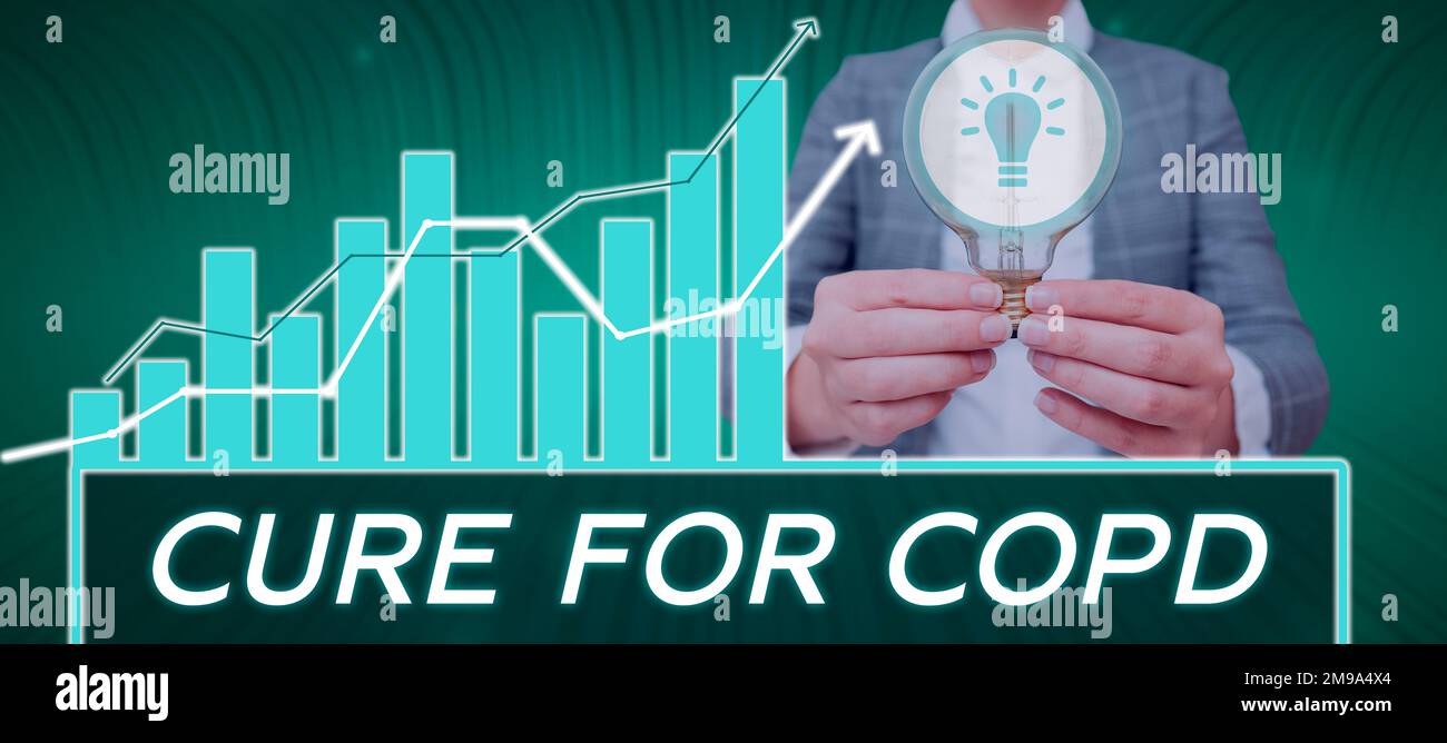 Conceptual display Cure For Copd. Business overview Medical treatment