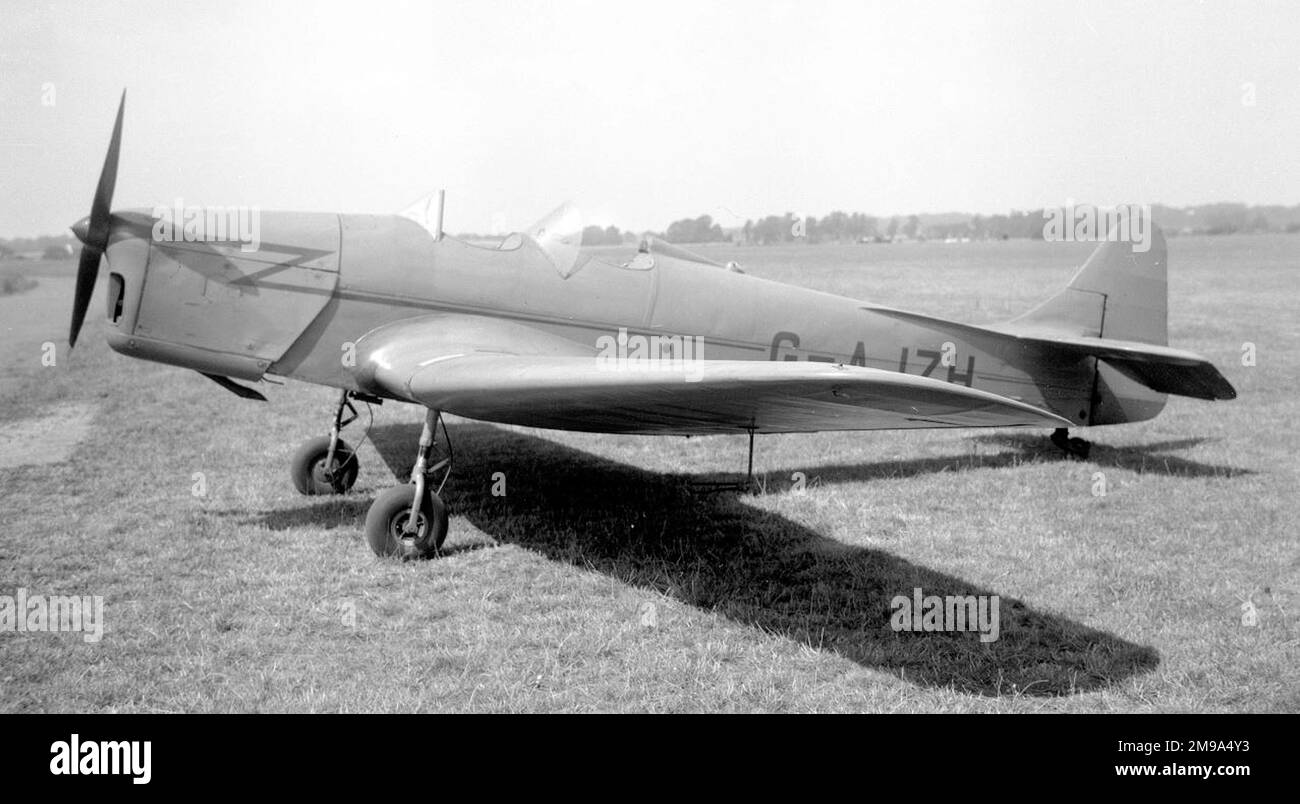 Miles M.14A Trainer Mk.III G-AJZH (msn 1641 / ex RAF P2404) at Rochford. Stock Photo