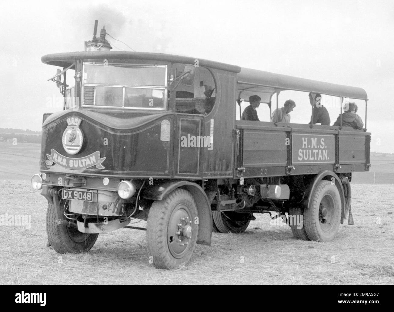 Sentinel Wagon 8393, HMS Sultan at the 1969 Stourpaine rally:- Maker: Sentinel Waggon Works Ltd Type: Wagon Number: 8393 Built: 1930 Registration: DX 9048 Class: SUP Name: HMS Sultan Stock Photo