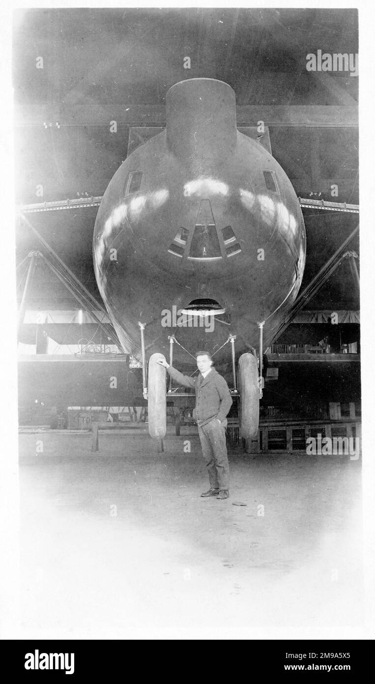 Engineering Division XNBL-1 AS64215, (also known as The Barling Bomber and Witteman-Lewis XNBL-1 and McCook Field Project P-303), during manufacture at Witteman-Lewis Co. Designed by Walter Barling, the XNBL-1 (NBL=Night Bombardment-Long distance) was a large triplane, powered by six 420hp Liberty L-12 engines, quad landing gear and four tails. Contracted to Witteman-Lewis Co for manufacture at Hasbrouck Heights, it was shipped by train, unsassembled, in sections, to Wright Field. First flown on 22 August 1923, it was only a few times before it was dismantled and scrapped in 1928. Stock Photo