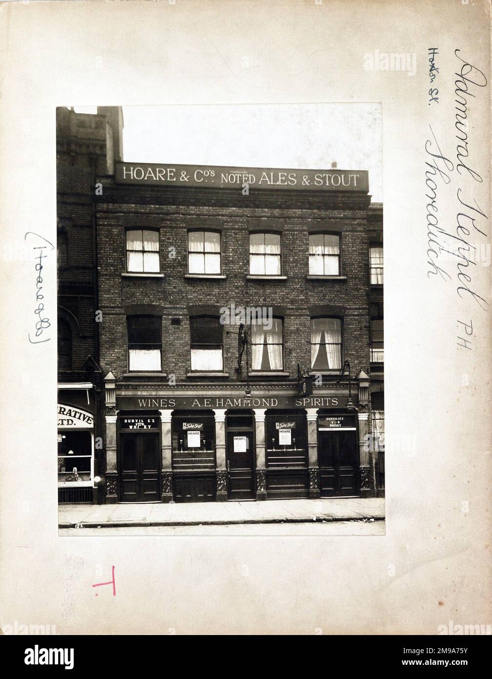 Photograph of Admiral Keppel PH, Shoreditch, London. The main side of