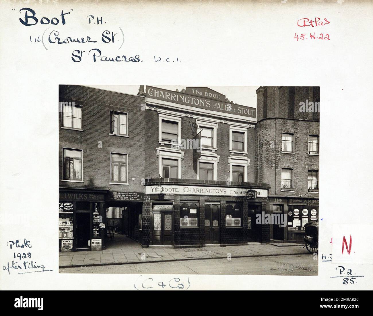 Photograph of Boot PH, St Pancras, London. The main side of the print