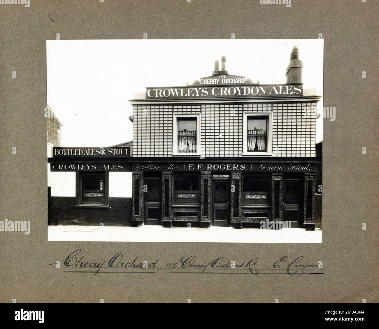 Photograph of Cherry Orchard PH, East Croydon, Surrey. The main side of the print (shown here) depicts: Face on view of the pub.  The back of the print (available on request) details: Nothing for the Cherry Orchard, East Croydon, Surrey CR0 6BA. As of July 2018 . Enterprise Inns Stock Photo