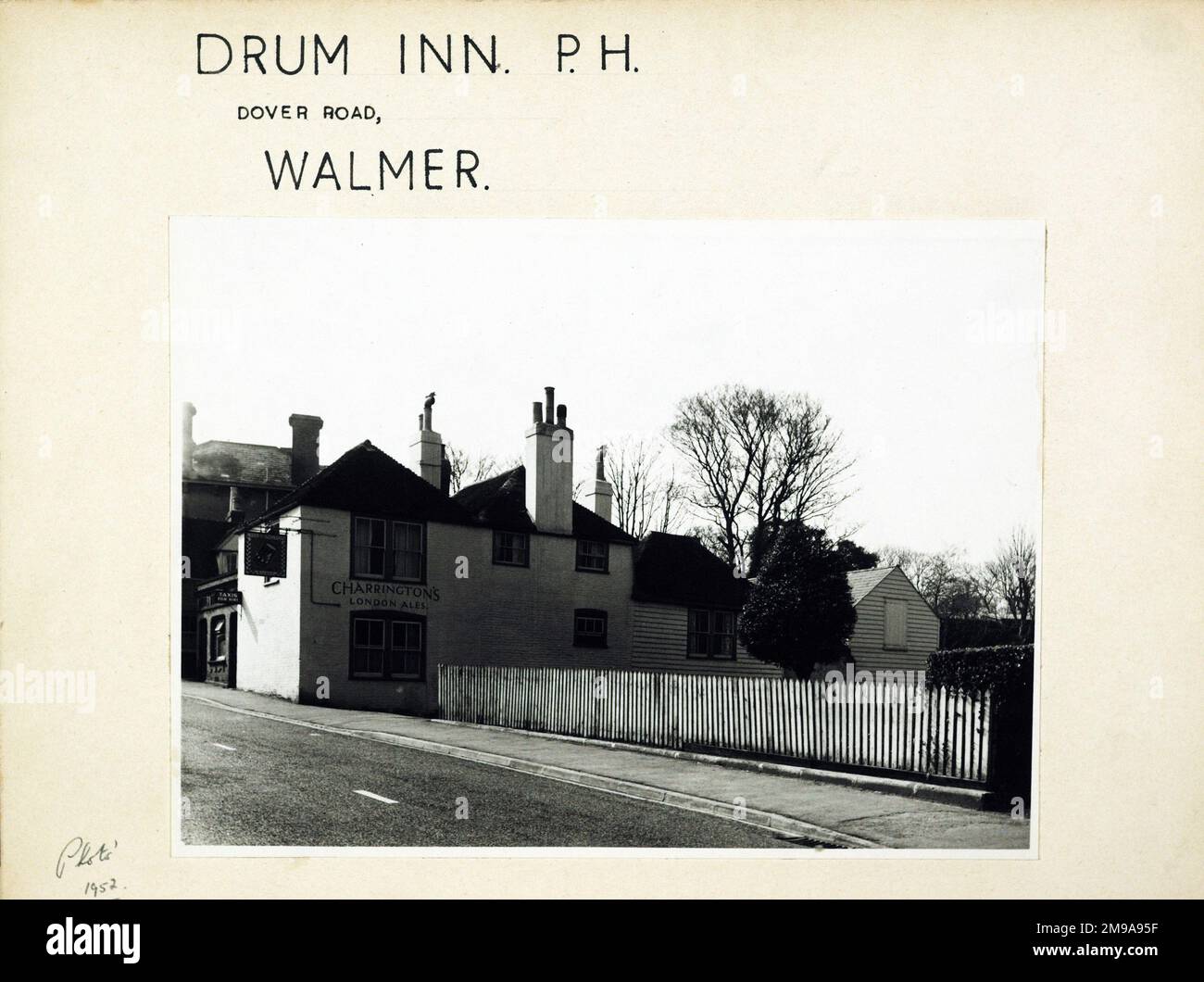 Photograph of Drum Inn, Walmer, Kent. The main side of the print (shown