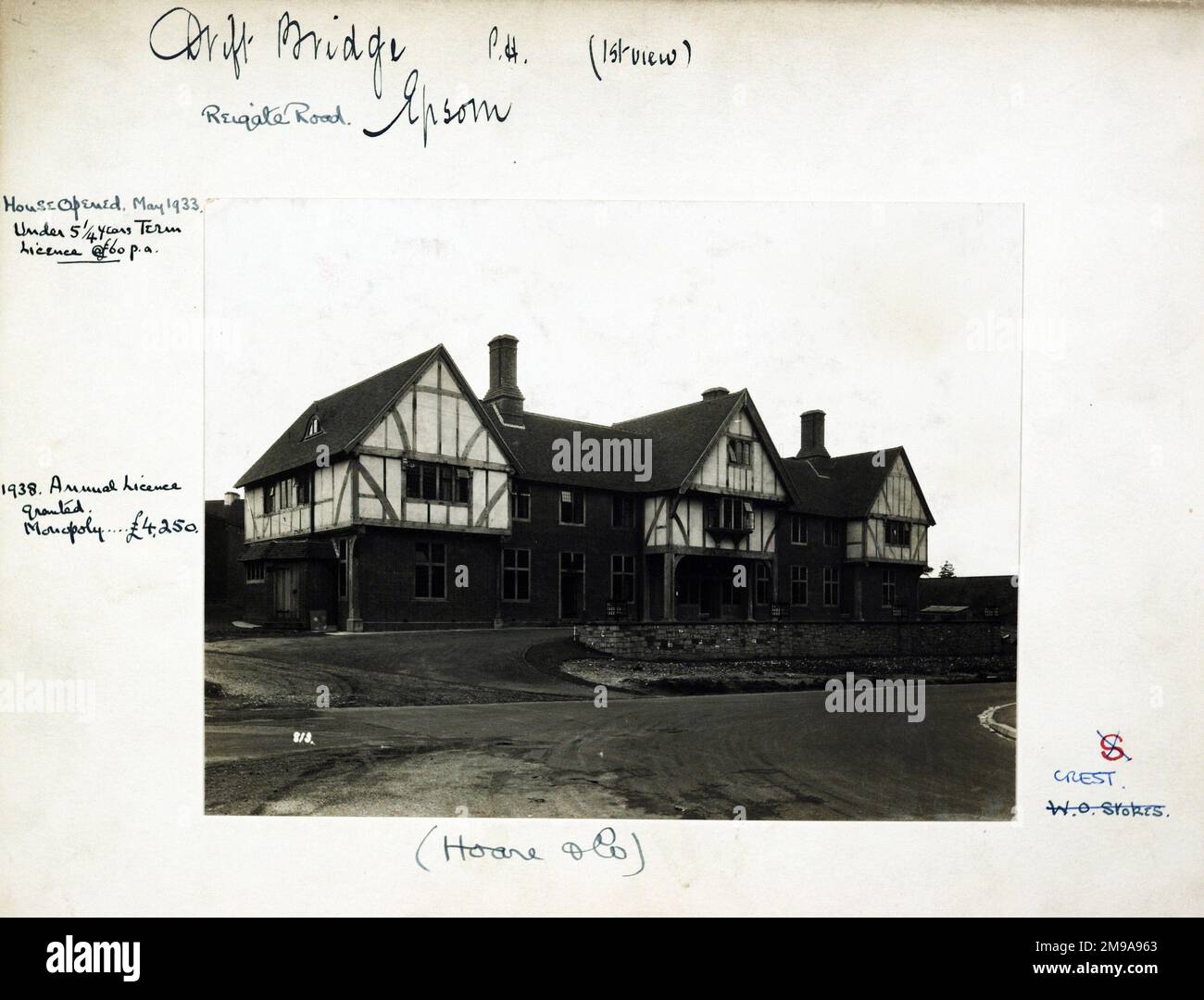 Photograph of Drift Bridge PH, Epsom, Surrey. The main side of the