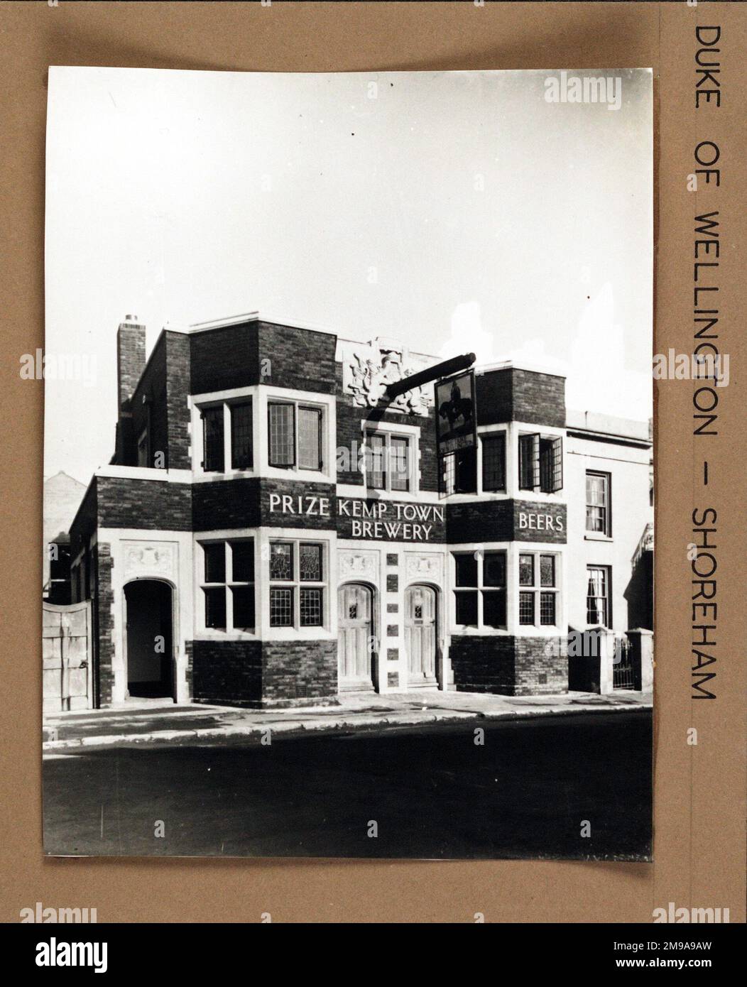 Photograph of Duke Of Wellington PH, Shoreham, Sussex. The main side of the print (shown here) depicts: Left Face on view of the pub.  The back of the print (available on request) details: Nothing for the Duke Of Wellington, Shoreham, Sussex BN43 6RE. As of July 2018 . Formerly a Dark Star pub, but now owned by former Dark Star director and brewer, Asset (Crawford Street) Limited. Stock Photo