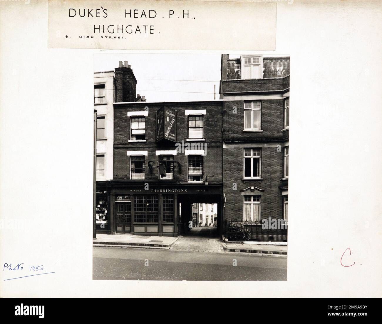 Photograph of Dukes Head PH, Highgate, London. The main side of the