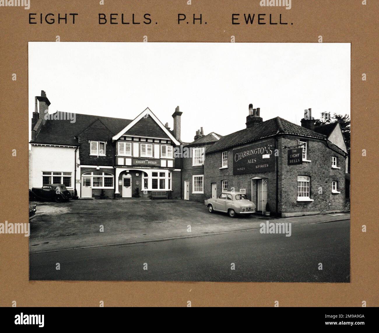 Photograph of Eight Bells PH, Ewell, Surrey. The main side of the print