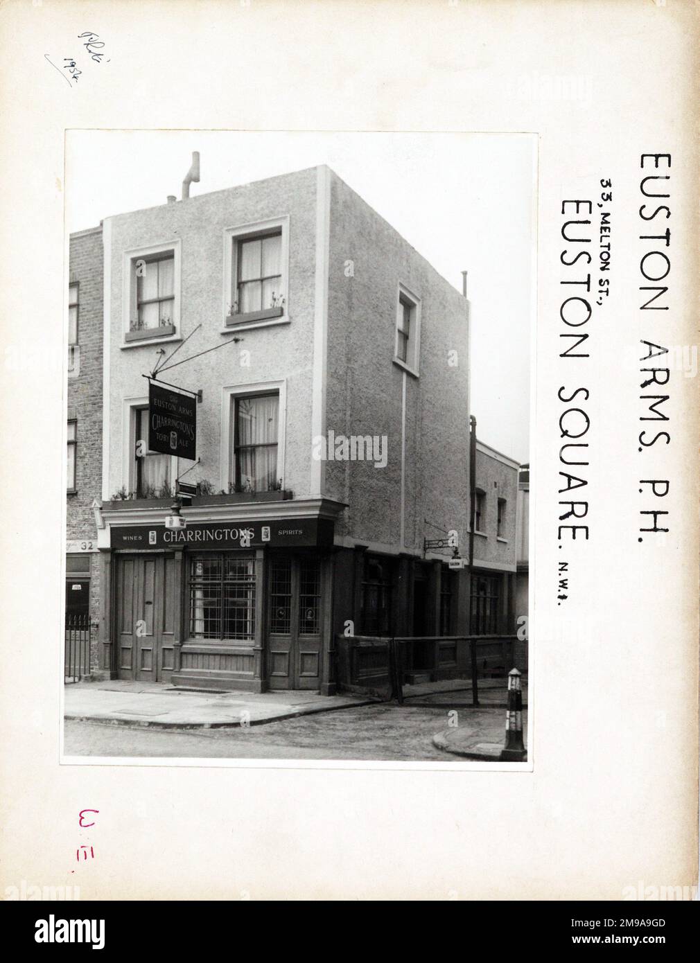 Photograph of Euston Arms, Euston, London. The main side of the print