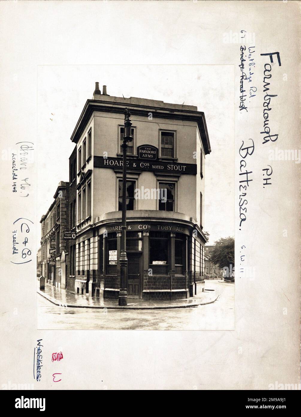 Photograph of Farnborough Arms, Battersea, London. The main side of the