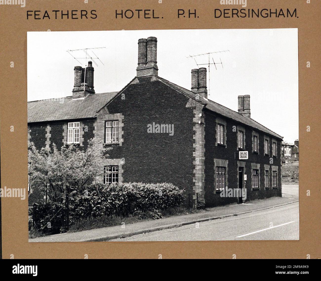 Photograph of Feathers Hotel, Dersingham, Norfolk. The main side of the