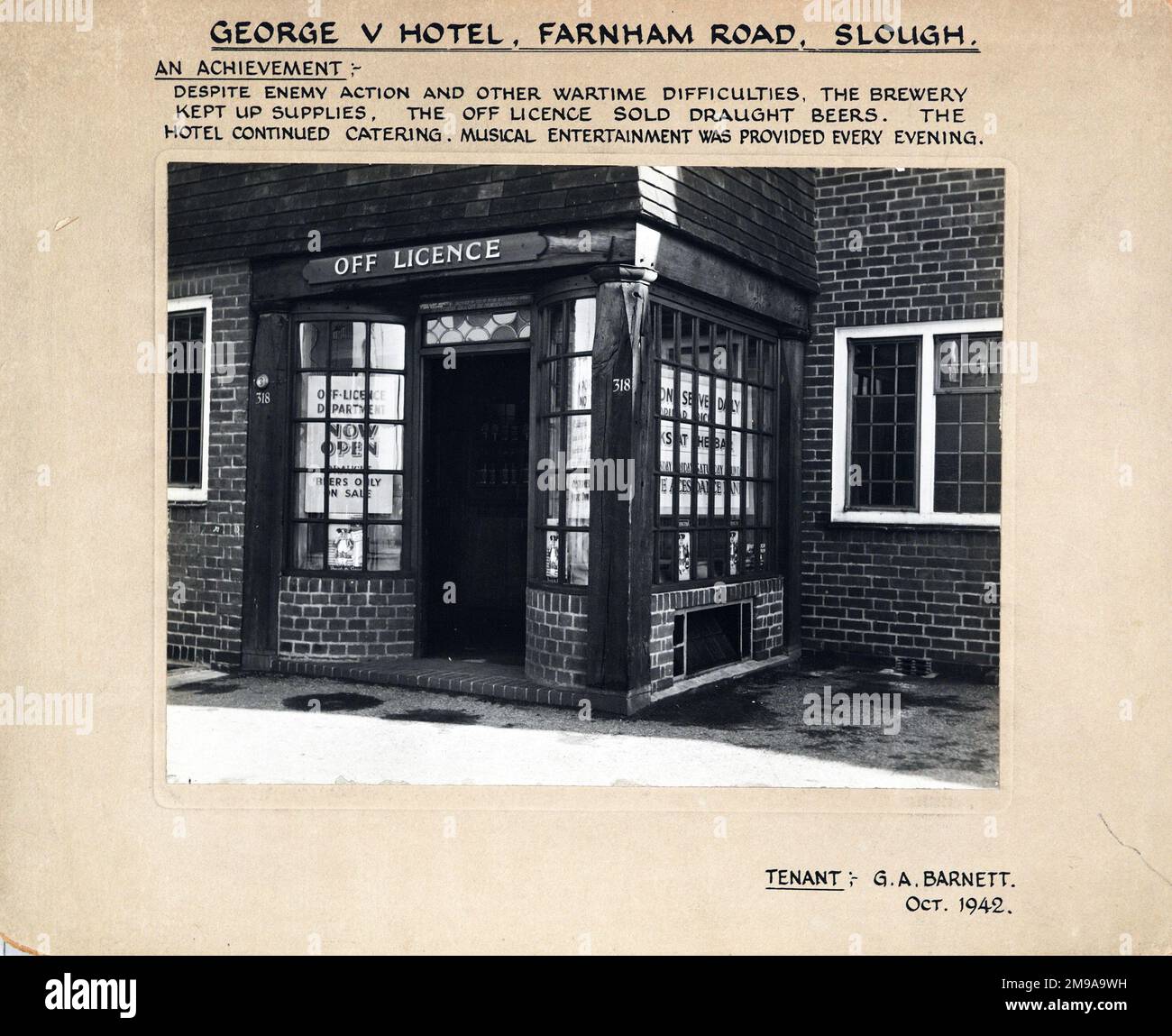 Photograph of V PH, Slough, Buckinghamshire. The main side of the print (shown here