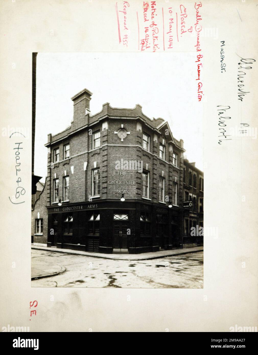 Photograph of Gloucester PH, Walworth, London. The main side of the
