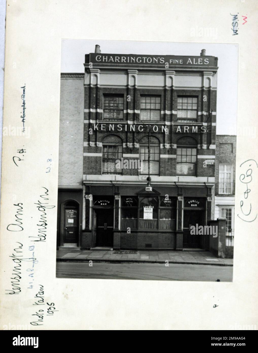 Photograph of Kensington Arms, Kensington, London. The main side of the