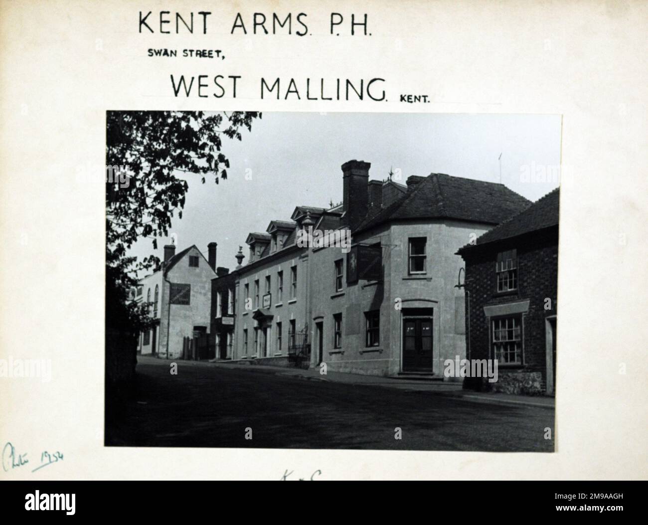 Photograph of Kent Arms, West Malling, Kent. The main side of the print