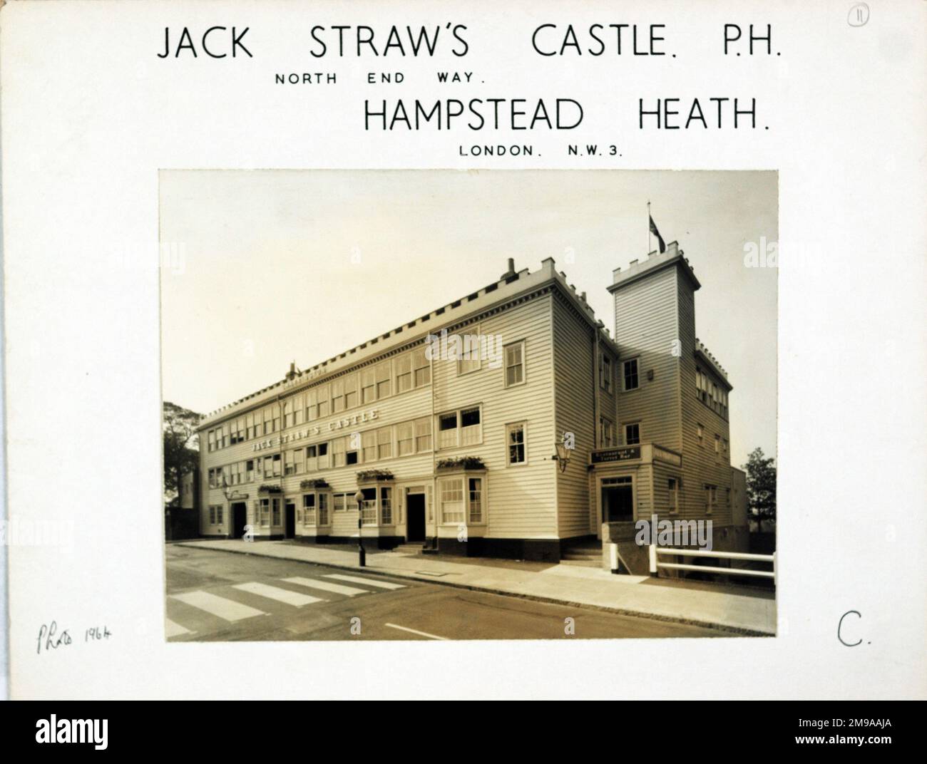 Photograph of Jack Straws Castle PH, Hampstead (New), London. The main