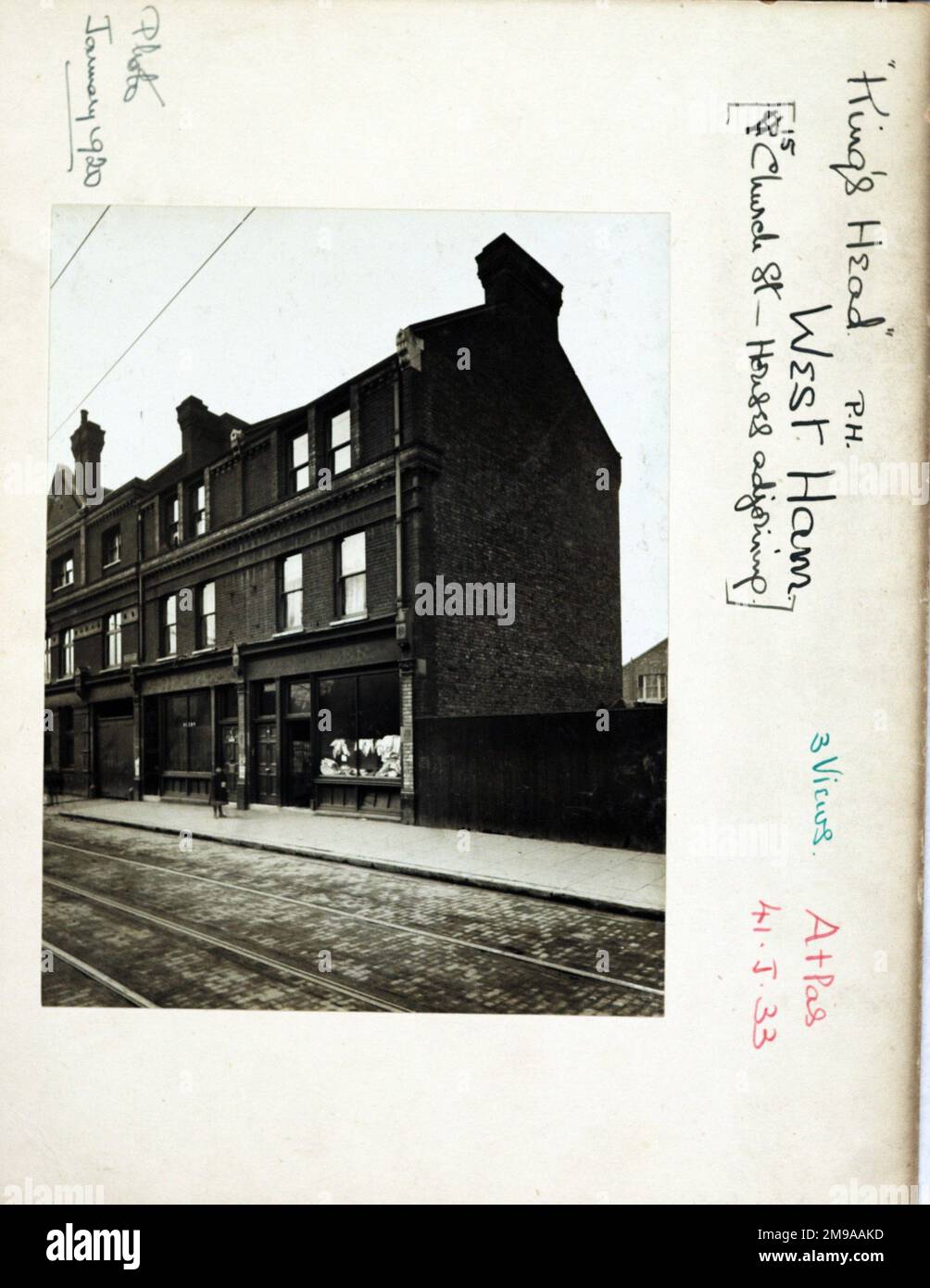 Photograph of Kings Head PH, West Ham, London. The main side of the