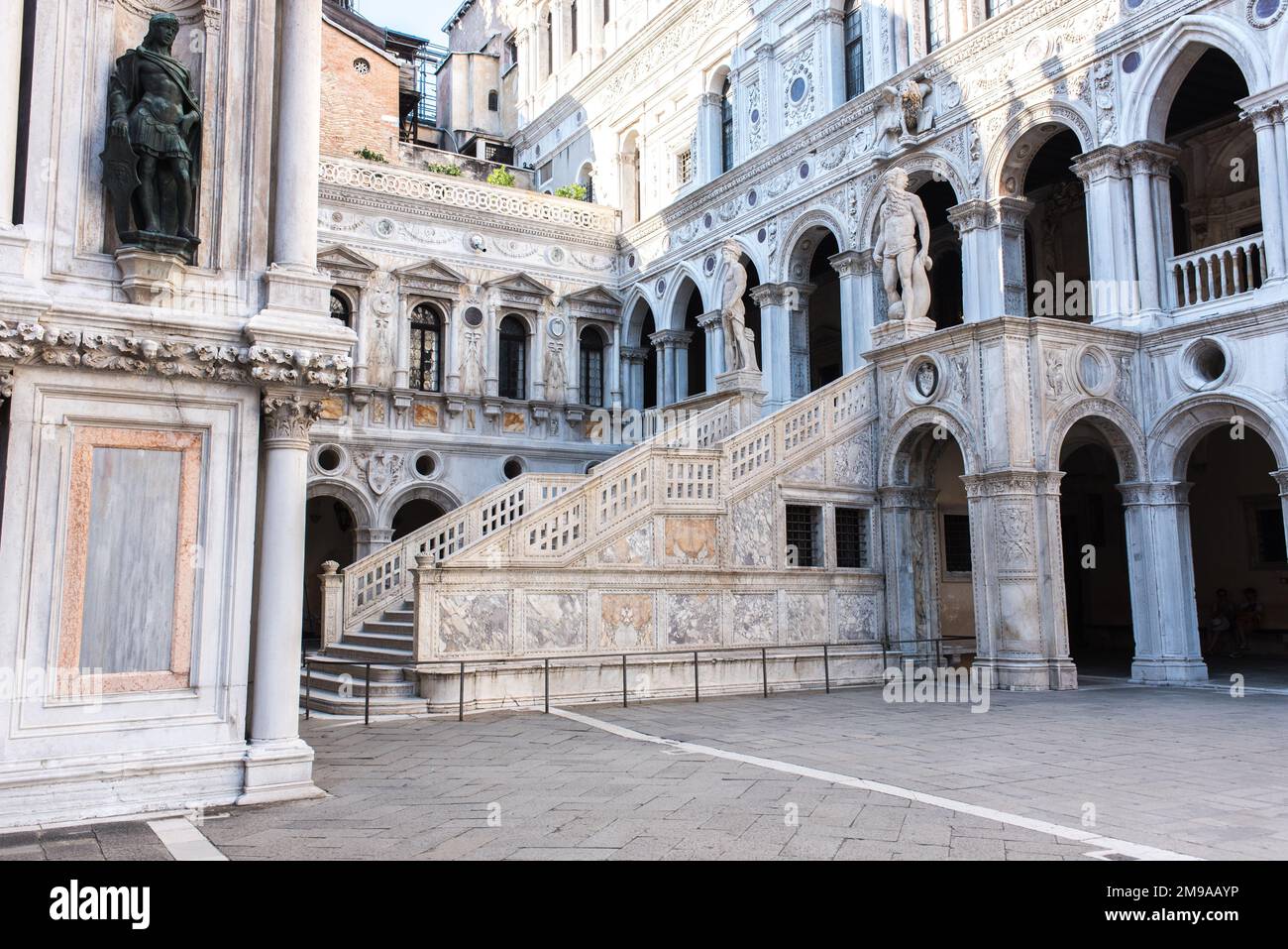 The ancient Doge's Palace of Venice in Italy Stock Photo