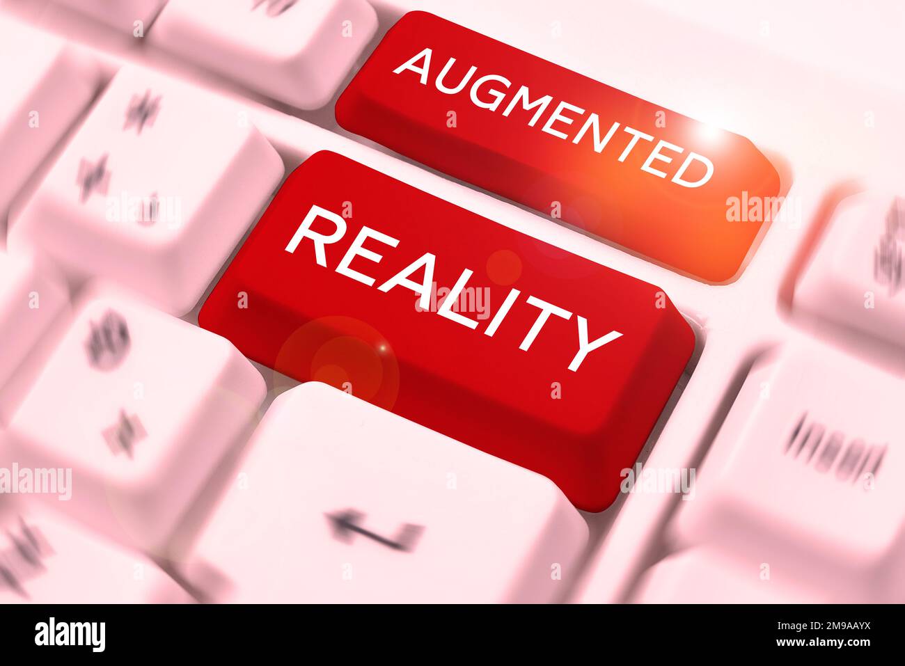 Conceptual display Augmented Reality. Business overview technology that ...