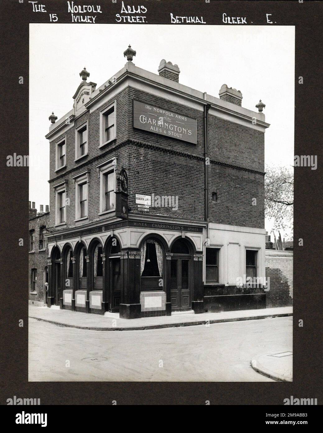 Photograph of Norfolk Arms, Bethnal Green, London. The main side of the