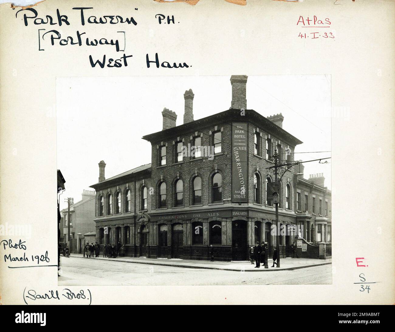 Photograph of Park Tavern , West Ham, London. The main side of the