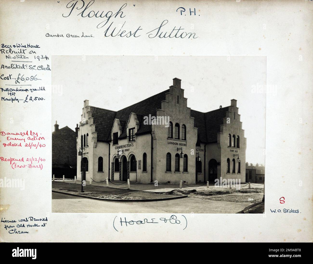 Photograph of Plough PH, West Sutton, Surrey. The main side of the