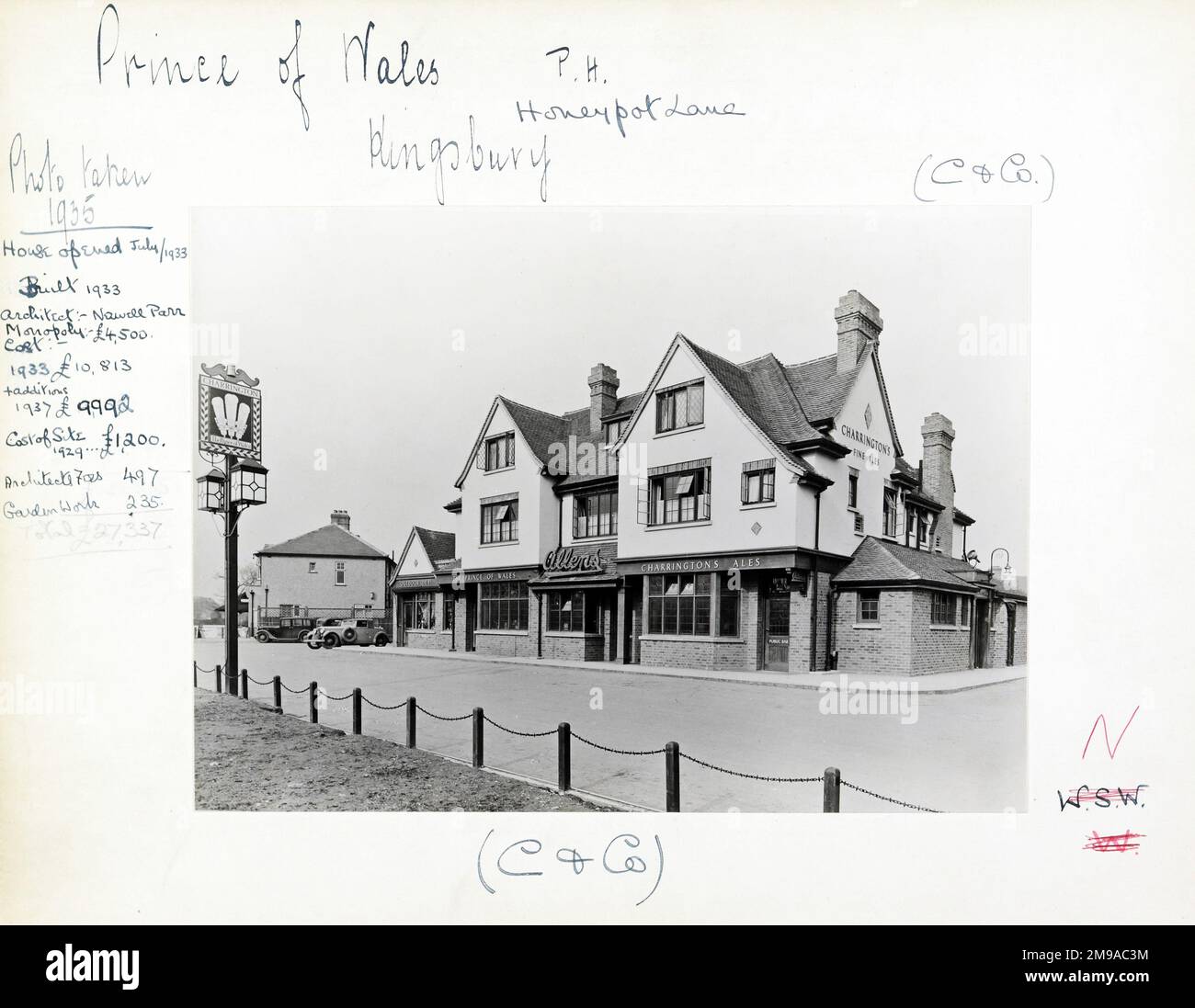 Photograph of Prince Of Wales PH, Kingsbury, London. The main side of