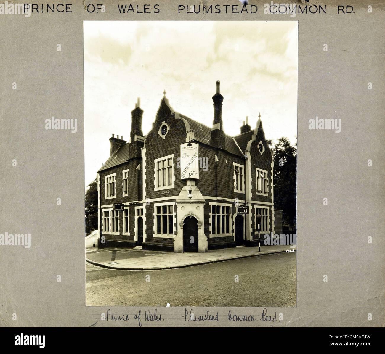 Photograph of Prince Of Wales PH, Plumstead, London. The main side of the print (shown here) depicts: Corner on view of the pub.  The back of the print (available on request) details: Nothing for the Prince Of Wales, Plumstead, London SE18 3AU. As of July 2018 . Now in residential use Stock Photo
