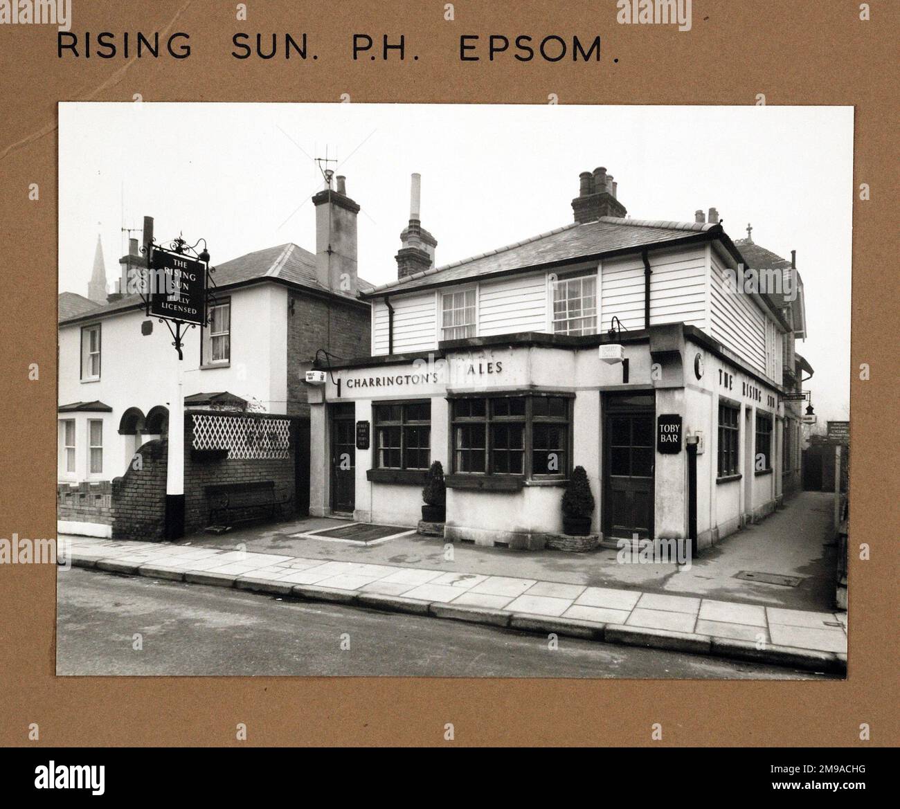 Photograph of Rising Sun PH, Epsom, Surrey. The main side of the print