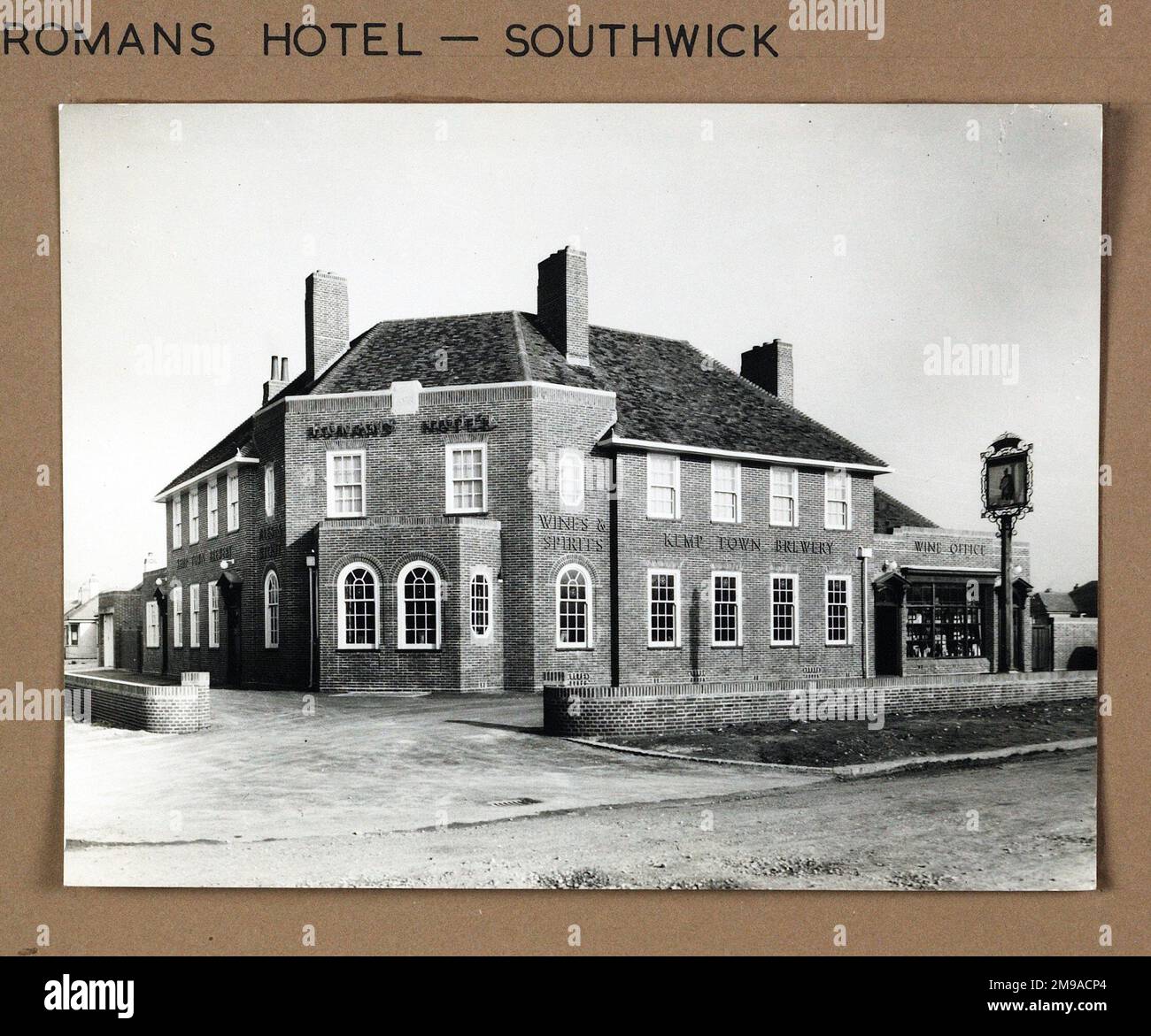Photograph of Romans Hotel, Southwick, Sussex. The main side of the