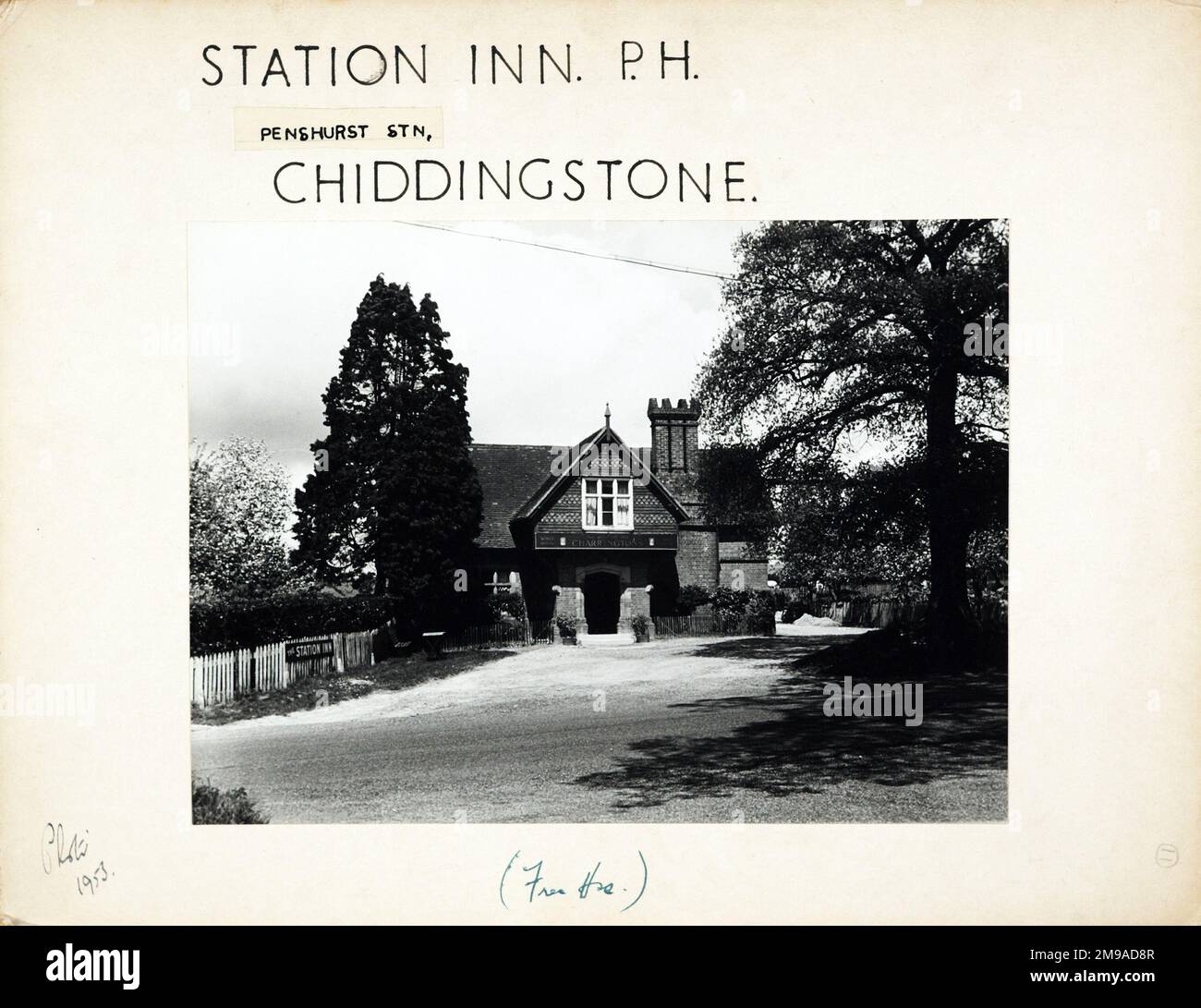 photograph-of-station-inn-chiddingstone-kent-the-main-side-of-the-print-shown-here-depicts-face-on-view-of-the-pub-the-back-of-the-print-available-on-request-details-trading-record