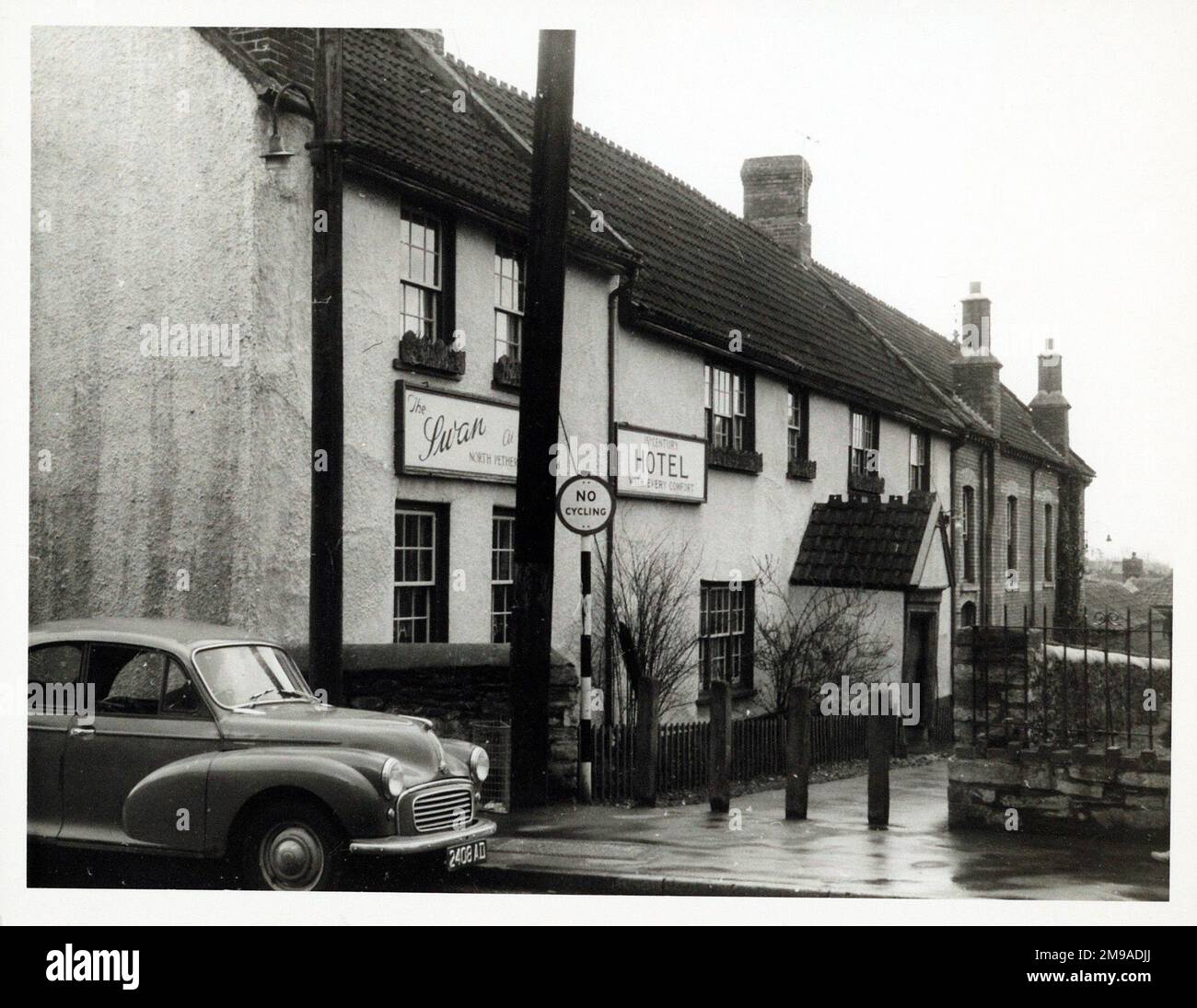 Photograph of Swan Hotel, North Petherton, Somerset. The main side of