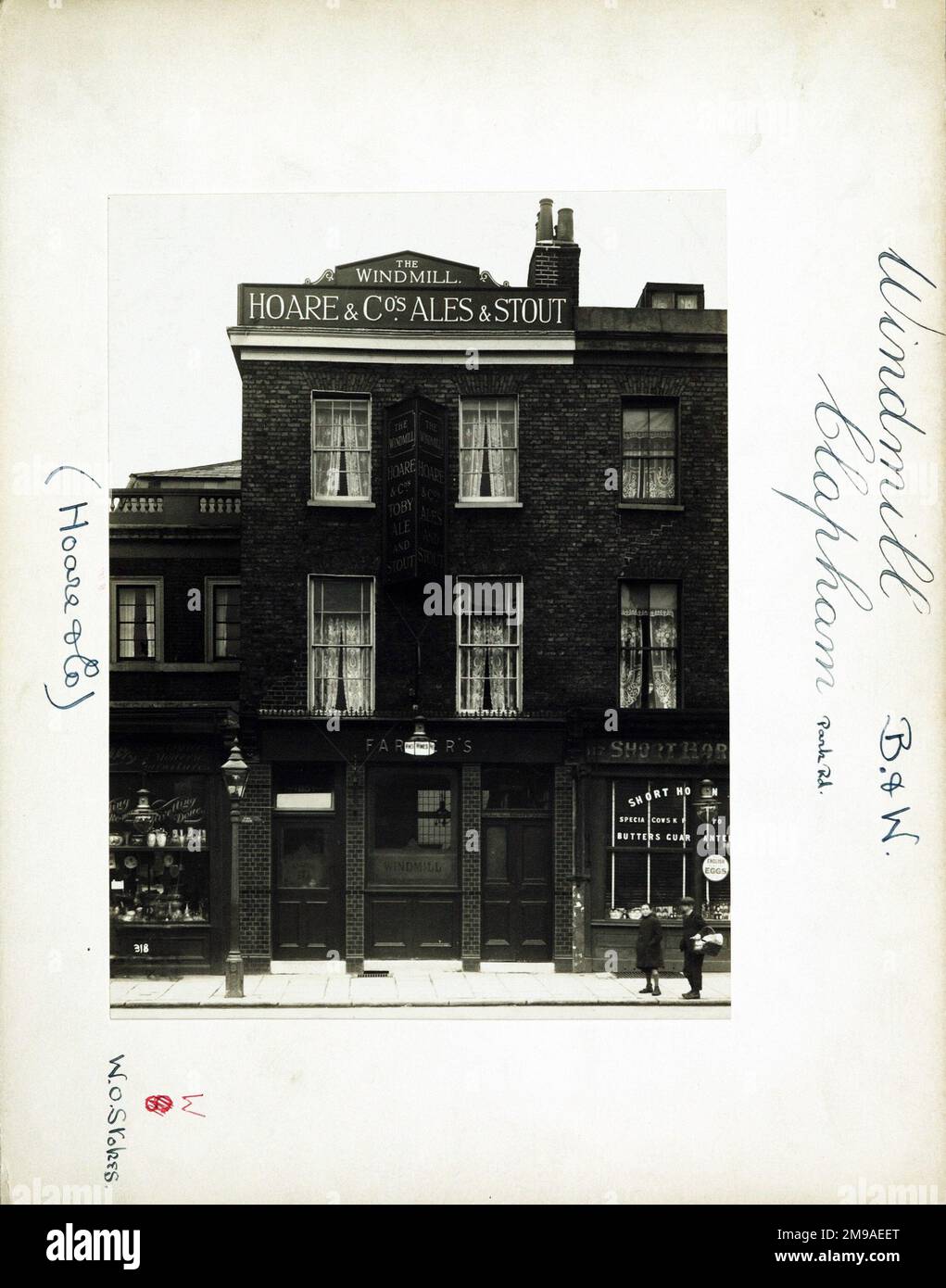 Photograph of Windmill PH, Clapham, London. The main side of the print