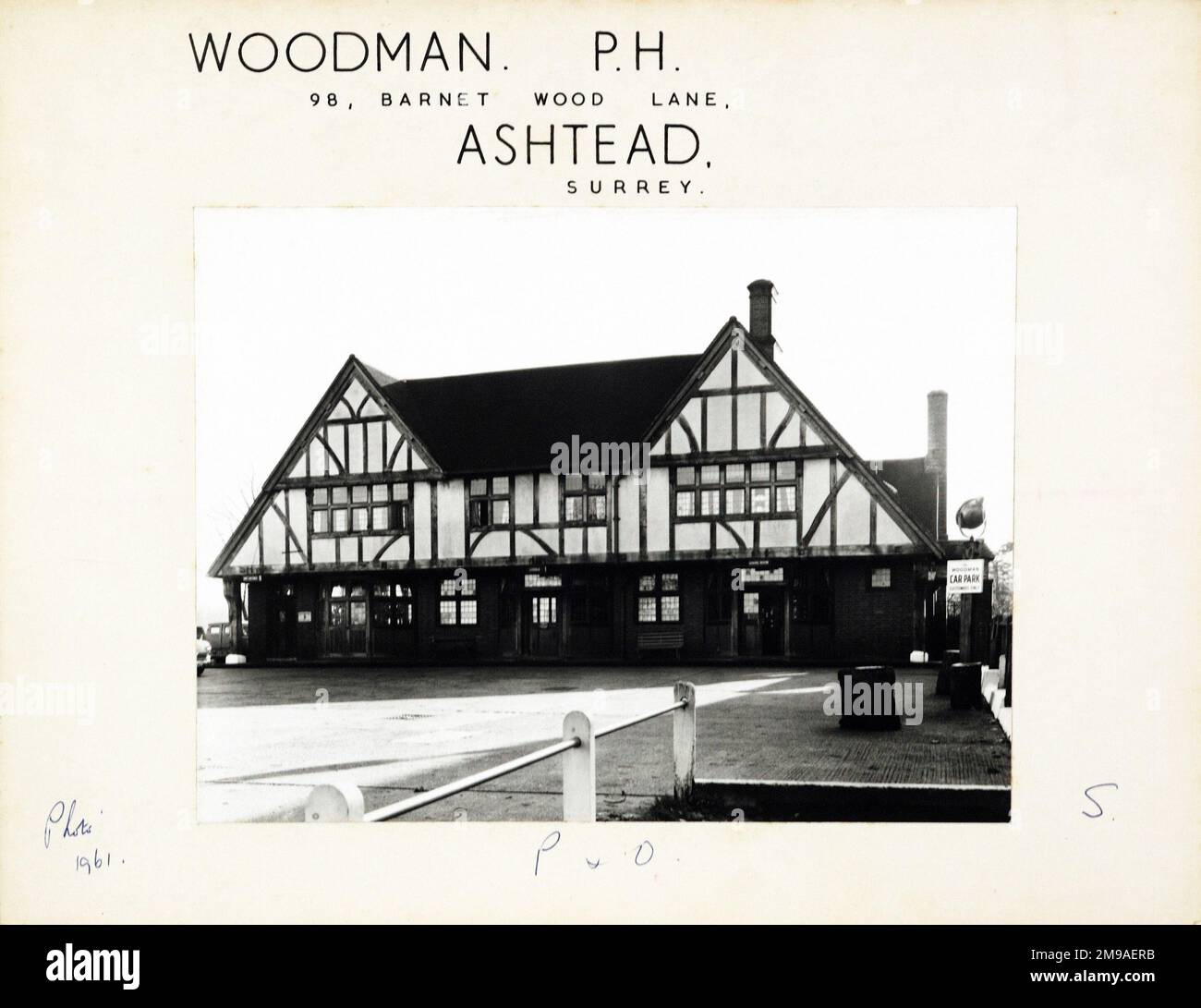 Photograph of Woodman PH, Ashtead, Surrey. The main side of the print