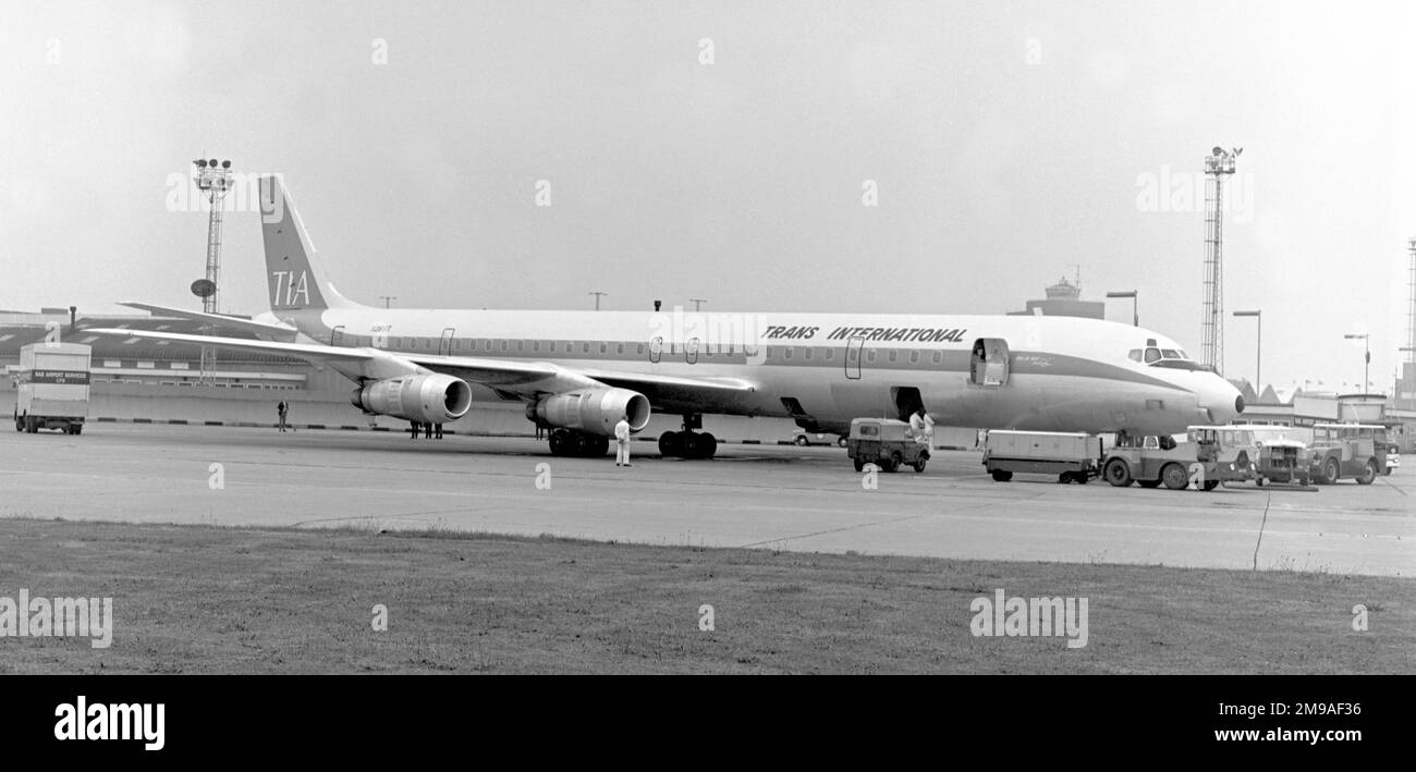 Douglas DC-8-61CF N8961T (msn 45902) of Trans International Airways. Stock Photo