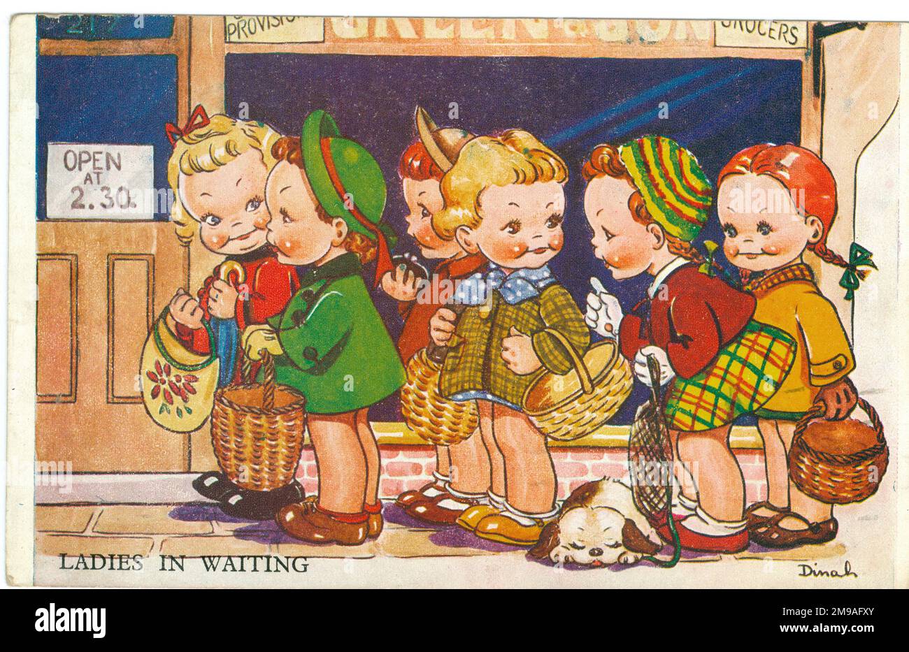 The Caption is 'Ladies in Waiting'. This colourful queue is very ...