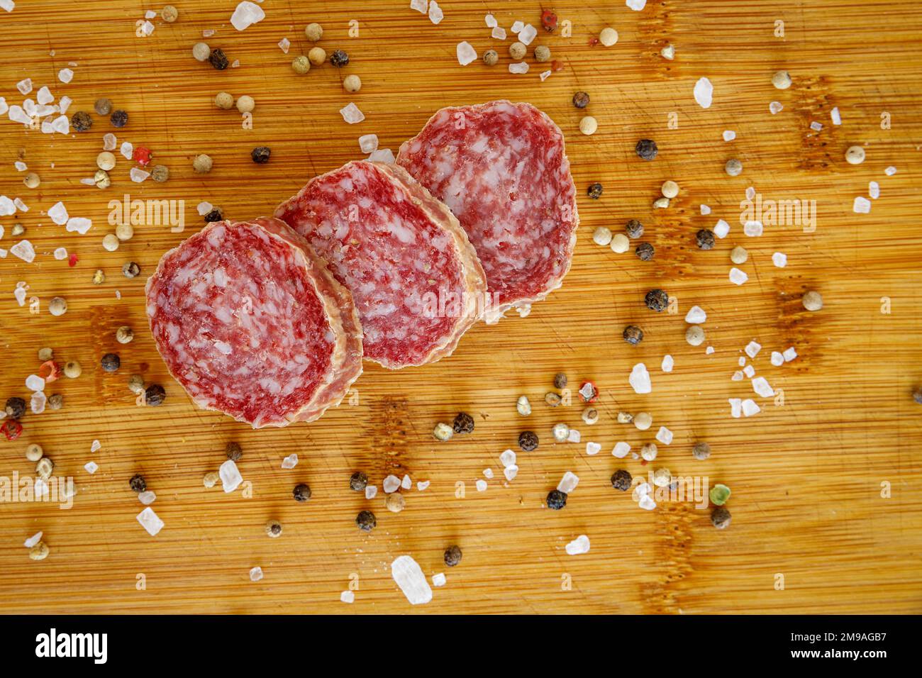 Dried and smoked german sausage it is called Stracke Stock Photo Alamy