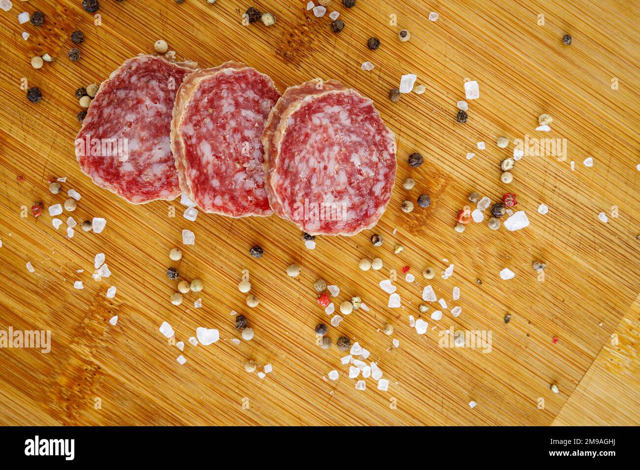 Dried and smoked german sausage it is called Stracke Stock Photo Alamy