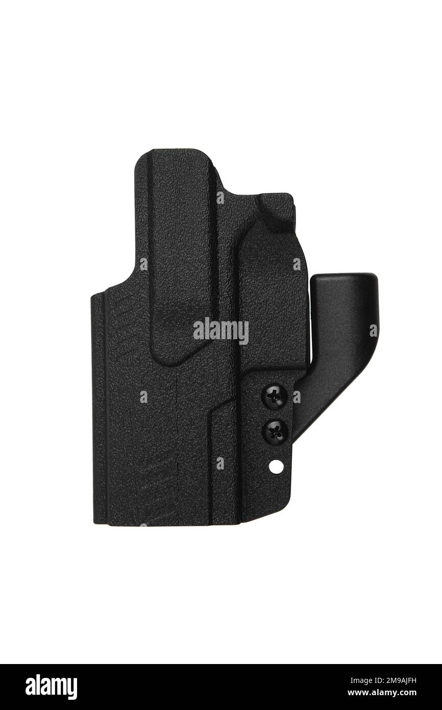 Plastic holster for a pistol. Accessory for convenient and concealed carrying of weapons. View