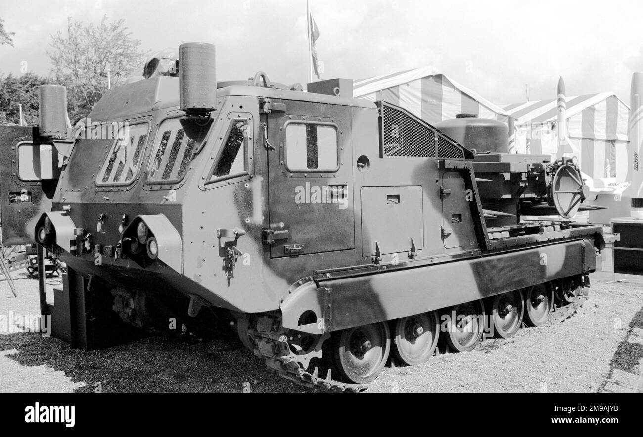 British Aerospace Tracked Rapier at the British Army Equipment Exhibition, held at Aldershot from 23-27 June 1980. Stock Photo
