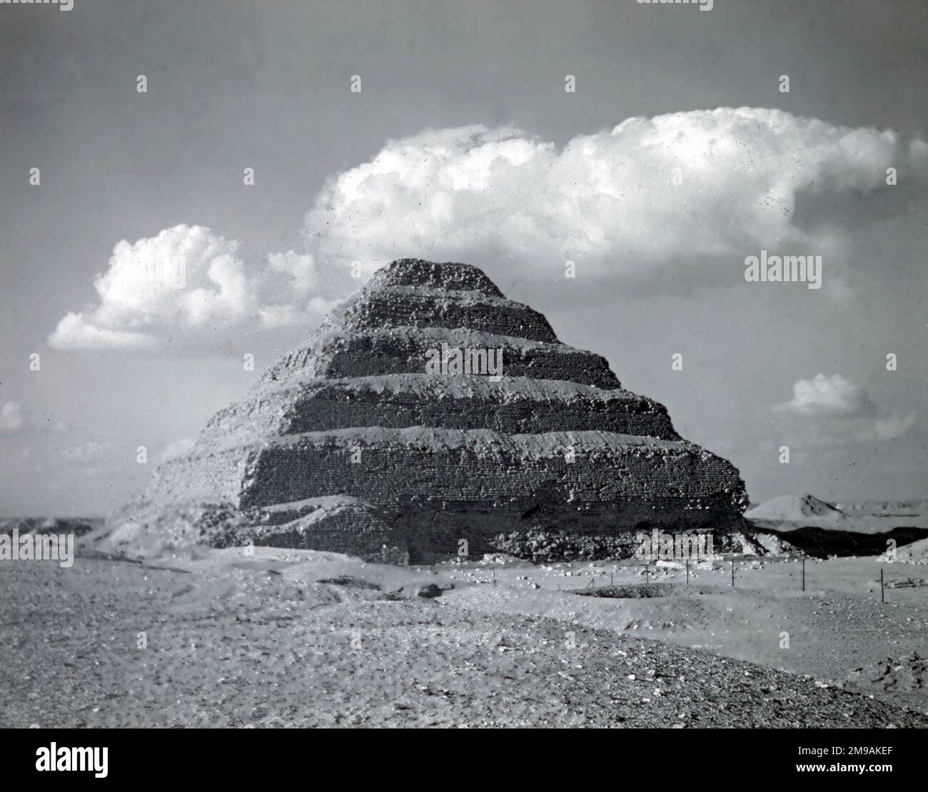 Step Pyramid, Pyramid of Djoser, Saqqara, Egypt. Stock Photo