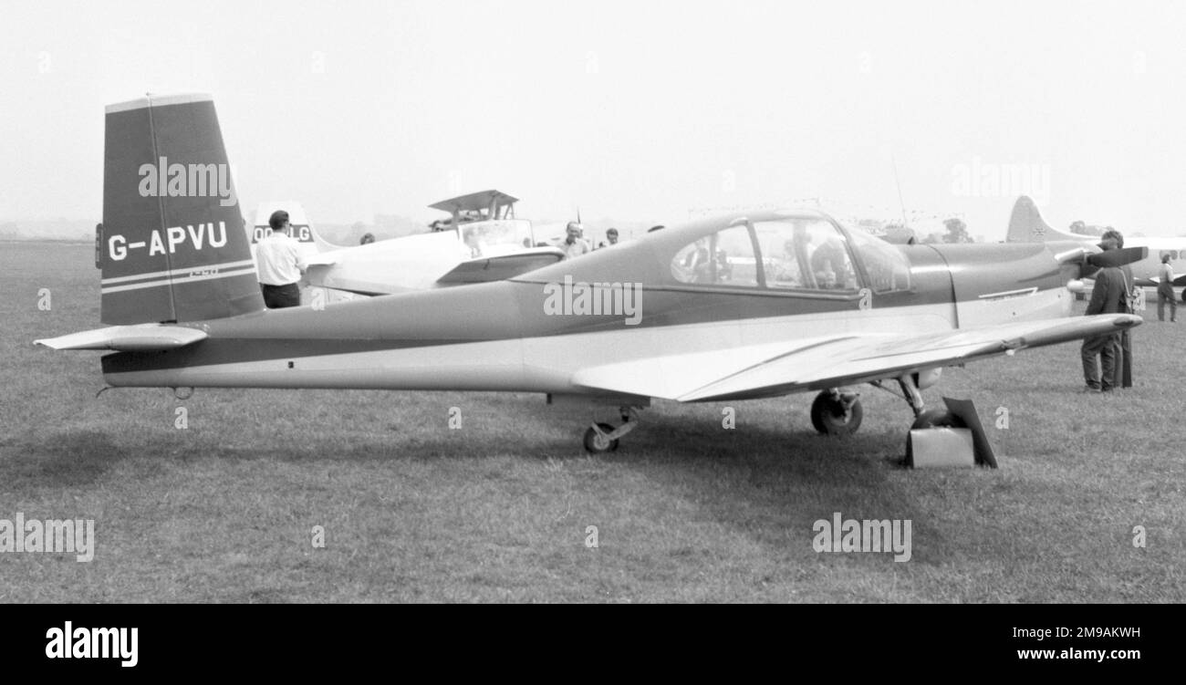 Orlican L-40 Meta-Sokol G-APVU (msn 150706), at Kidlington on 18 May 1960. Stock Photo
