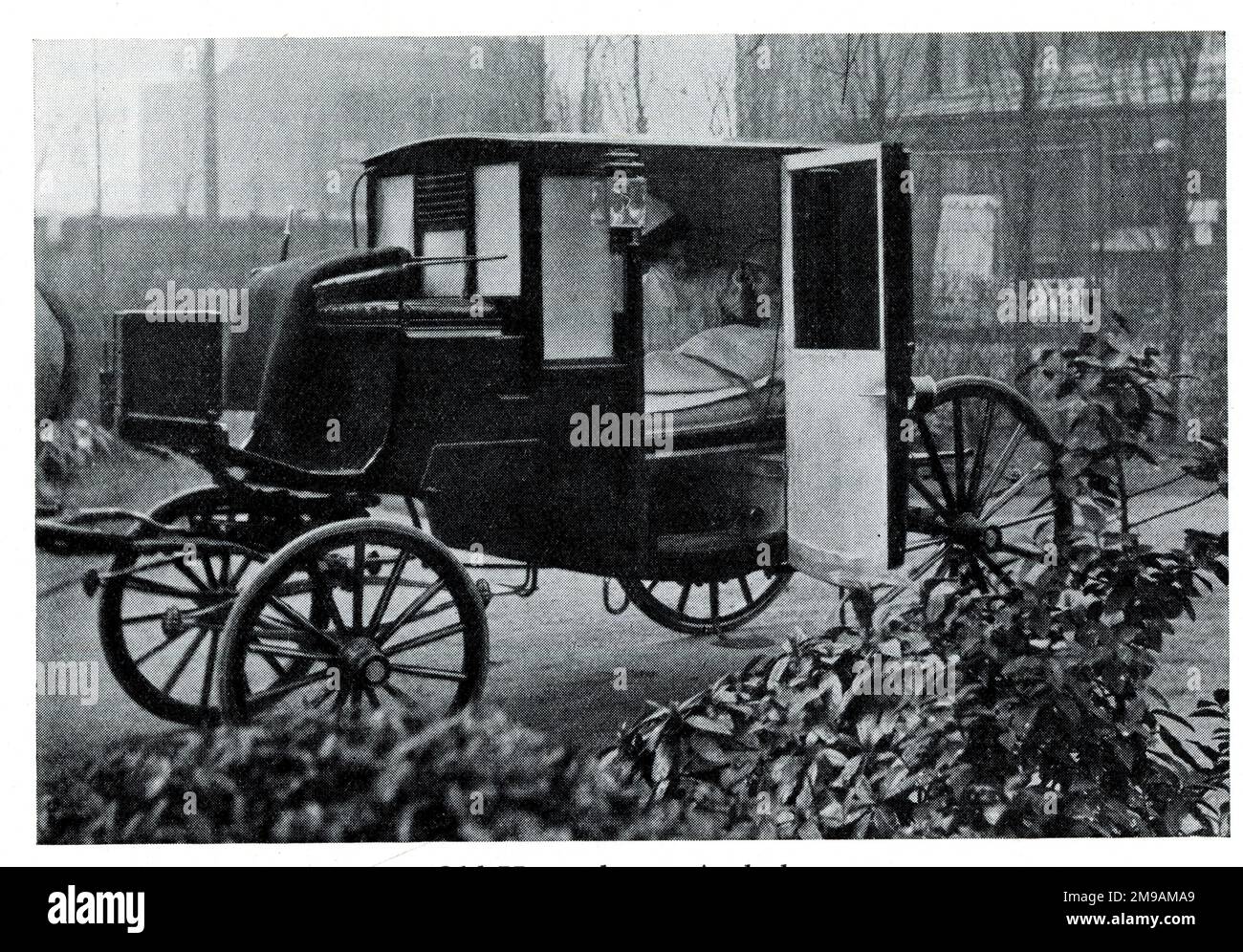 Horse-drawn ambulance Stock Photo