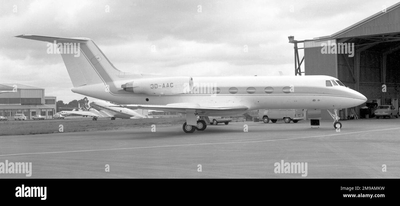 Grumman G-1159 Gulfstream IISP 3D-AAC (msn 136), of the Anglo-American Corporation. Stock Photo