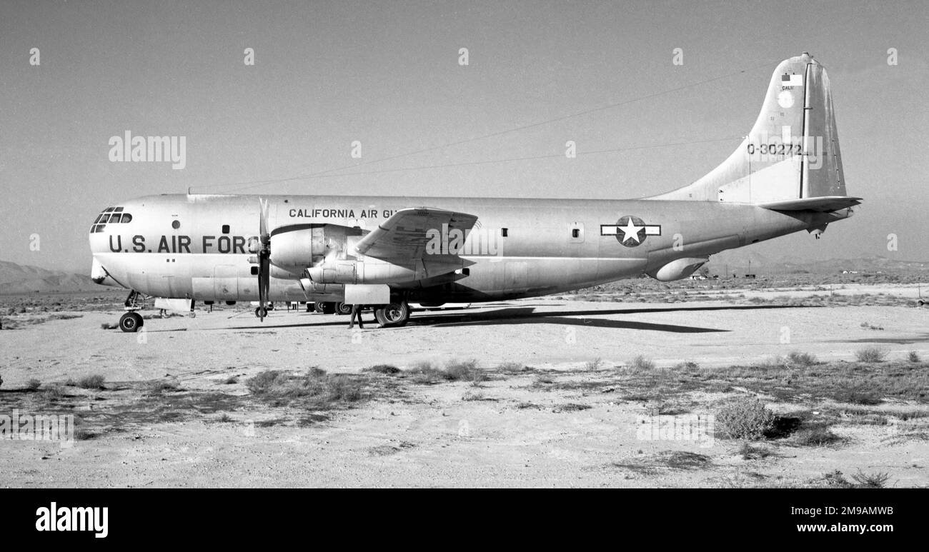 (ex California Air National Guard) â€“ Boeing KC-97G-145-BO Stratofreighter O-30272 (msn 17054, 53-0272), at the Milestones of Flight Museum (which is now closed), General William J. Fox Airfield, Lancaster, California. Stock Photo